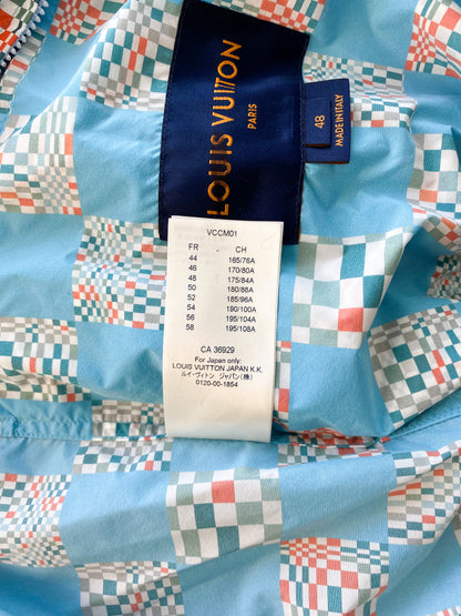 Louis Vuitton Blue Distorted Damier Windbreaker