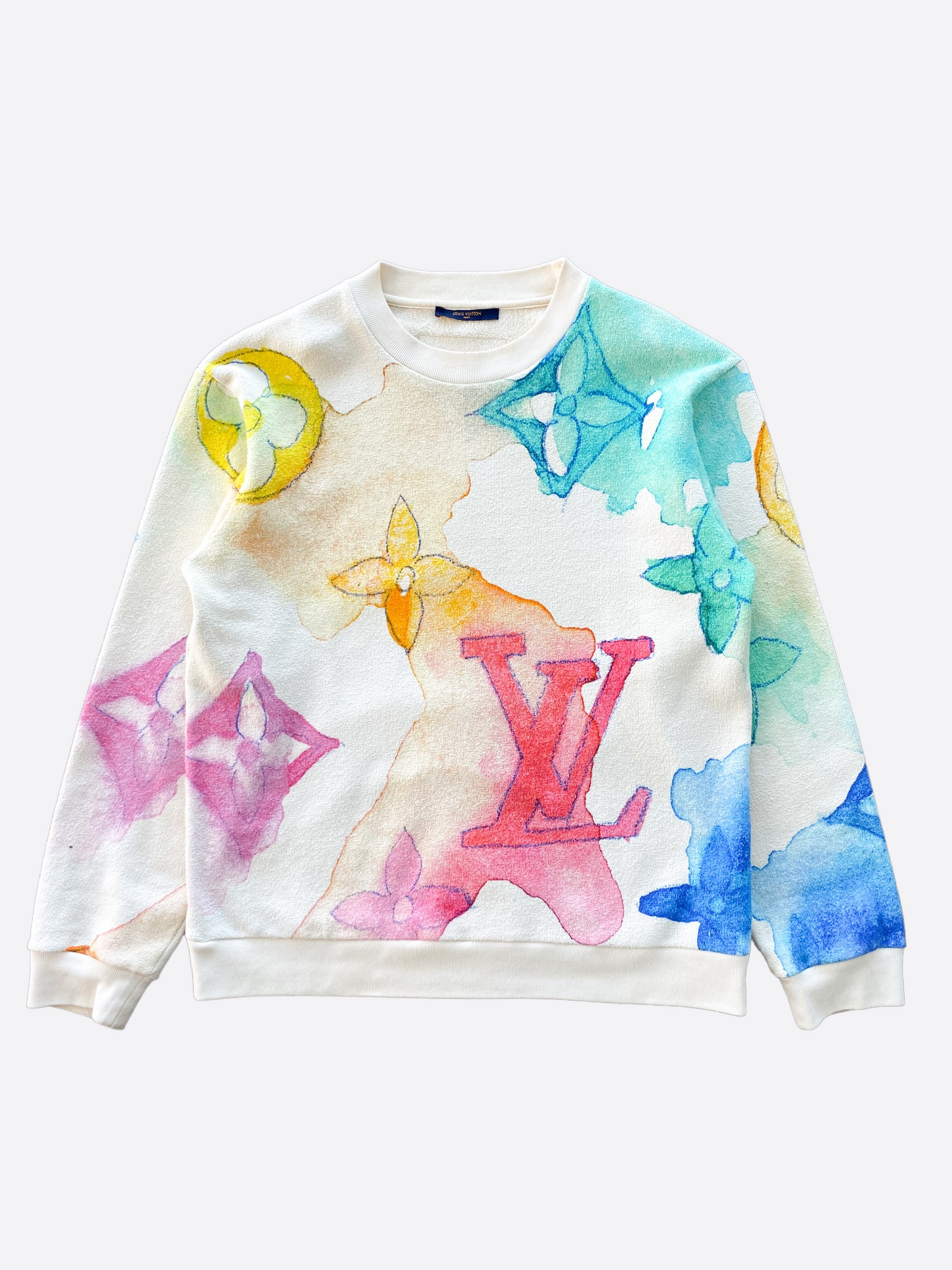 Louis Vuitton 2021 Watercolor Monogram Pullover w/ Tags - White Sweaters,  Clothing - LOU660228