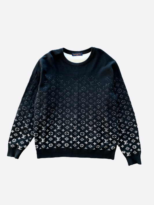 Louis Vuitton Black Monogram Gradient Sweater