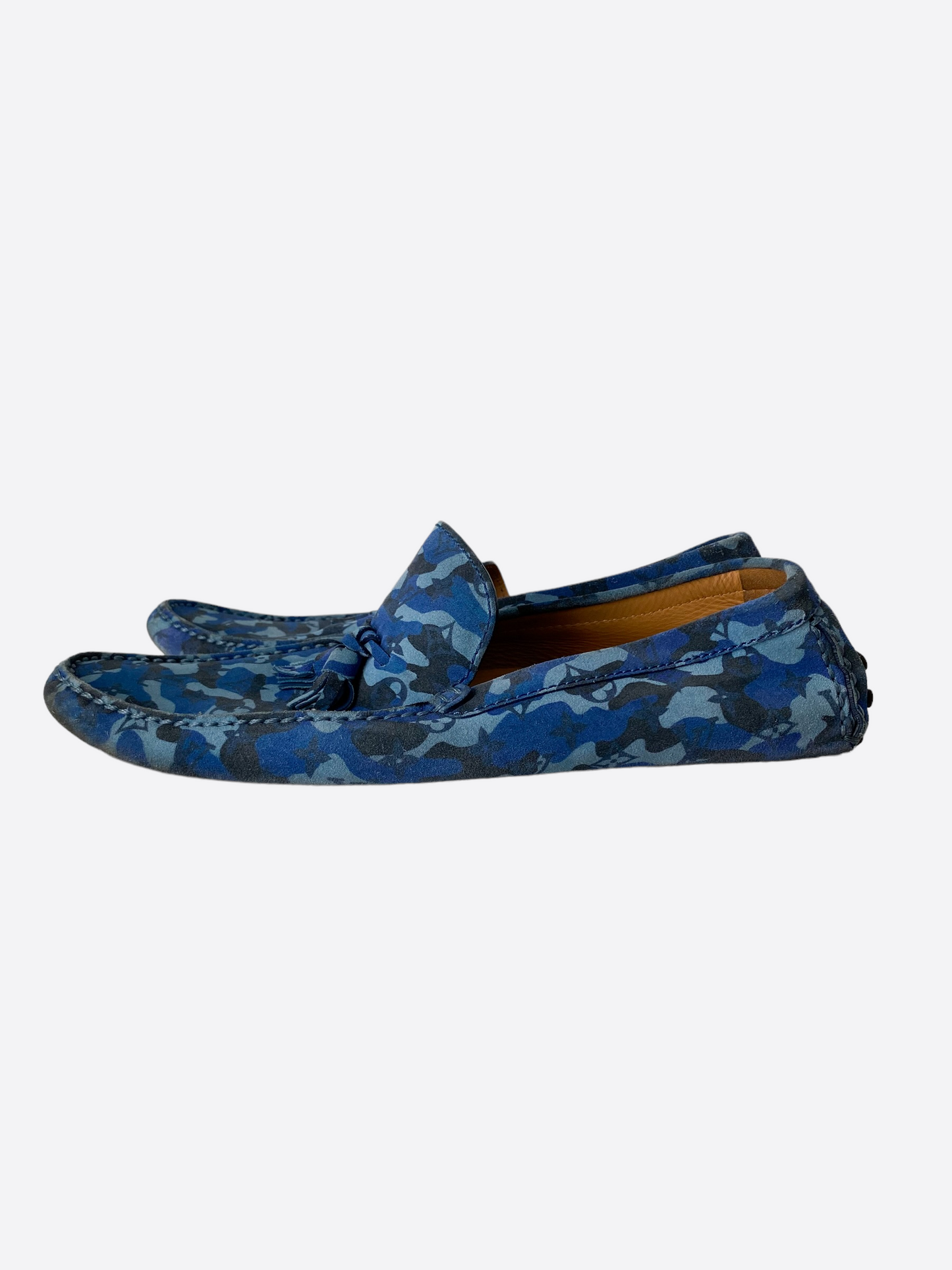 Louis Vuitton Blue Camouflage Mocassins