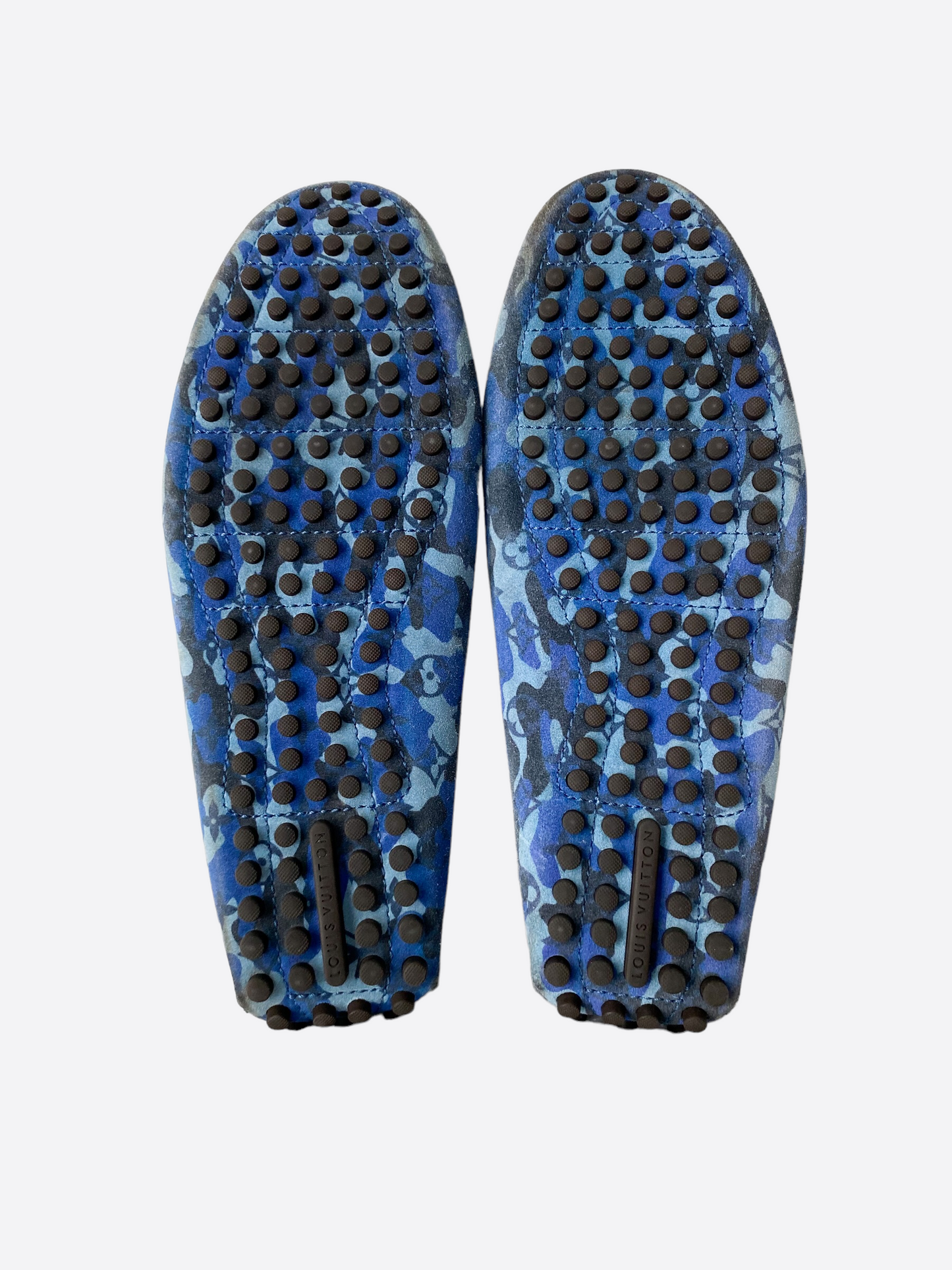 Louis Vuitton Blue Camouflage Mocassins