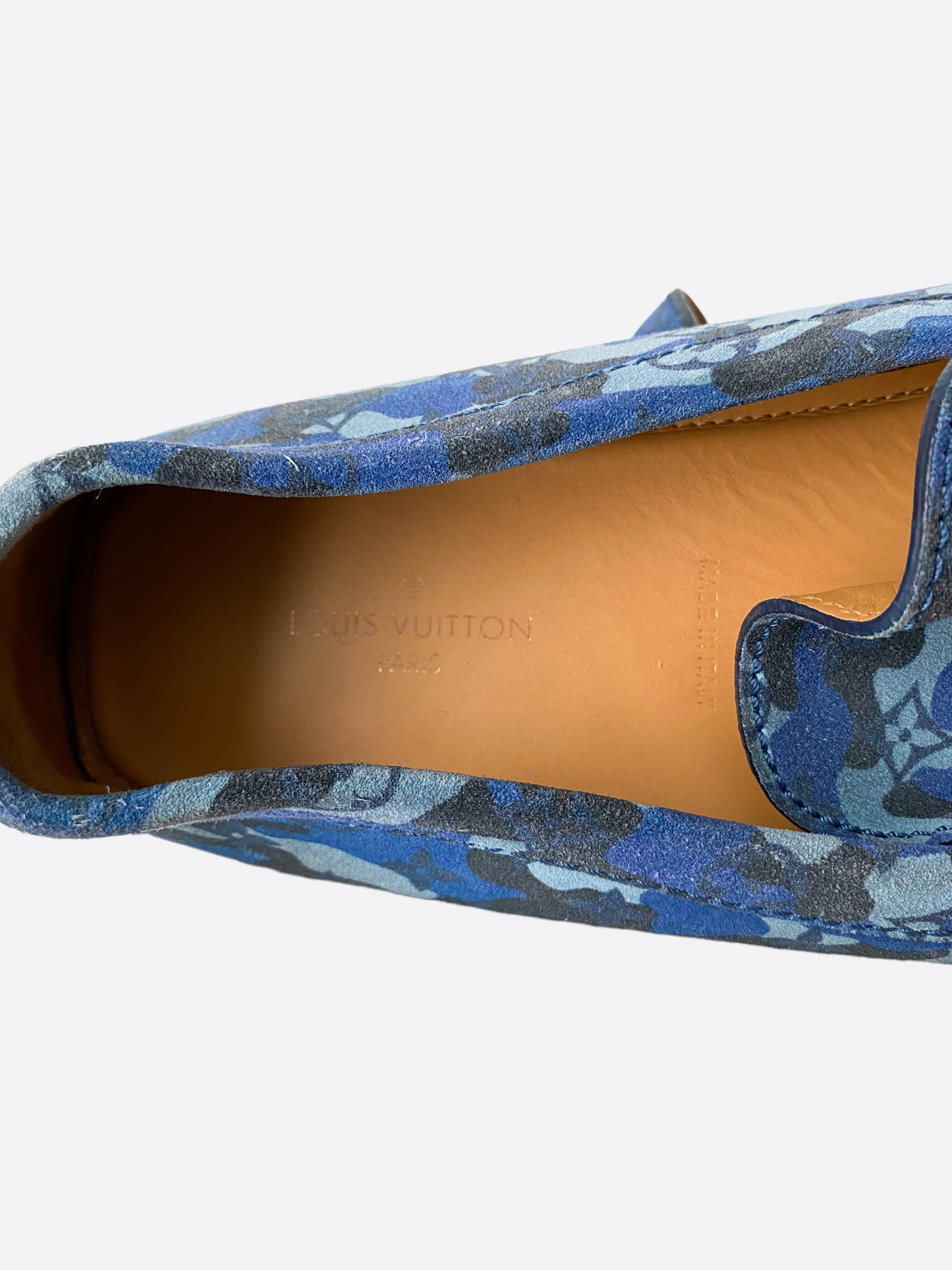 Louis Vuitton Blue Camouflage Mocassins