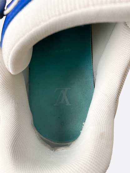 Louis Vuitton Blue & White Monogram Trainers