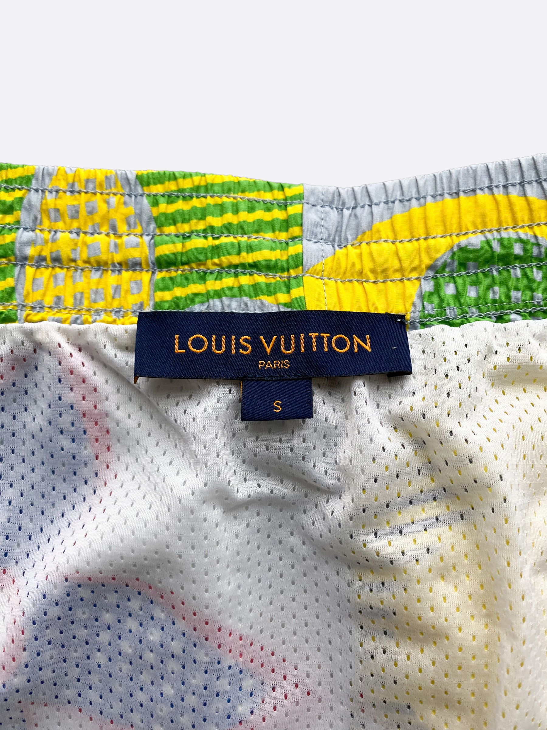 Louis Vuitton Signature Board Swimshorts Cheddar. Size Xs