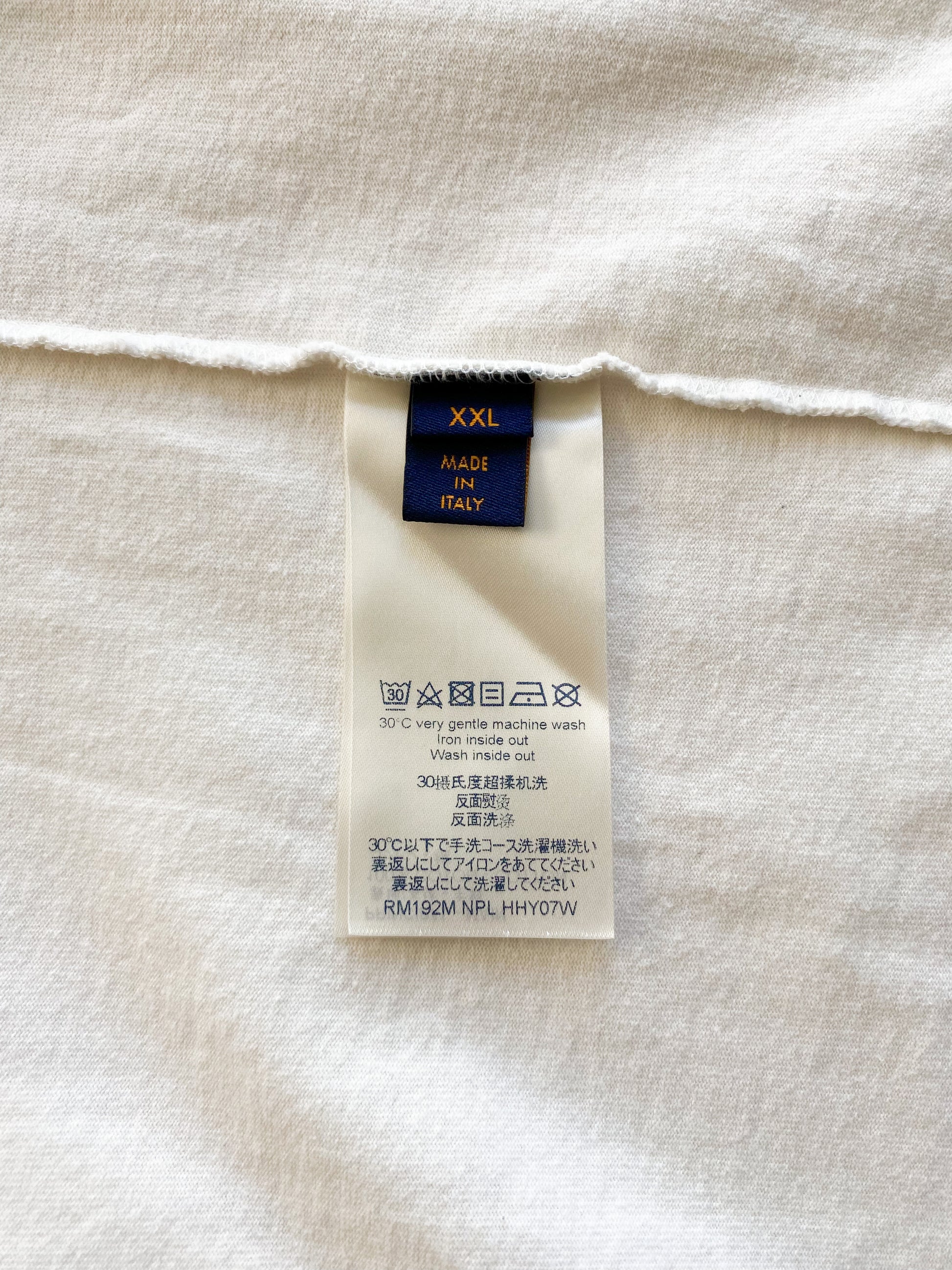 Louis Vuitton White Barcode Logo T-Shirt – Savonches