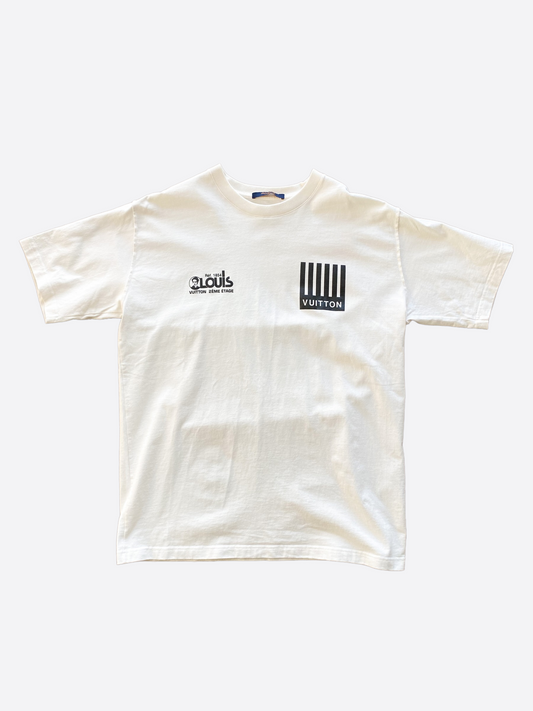 Louis Vuitton White Barcode Logo Tee