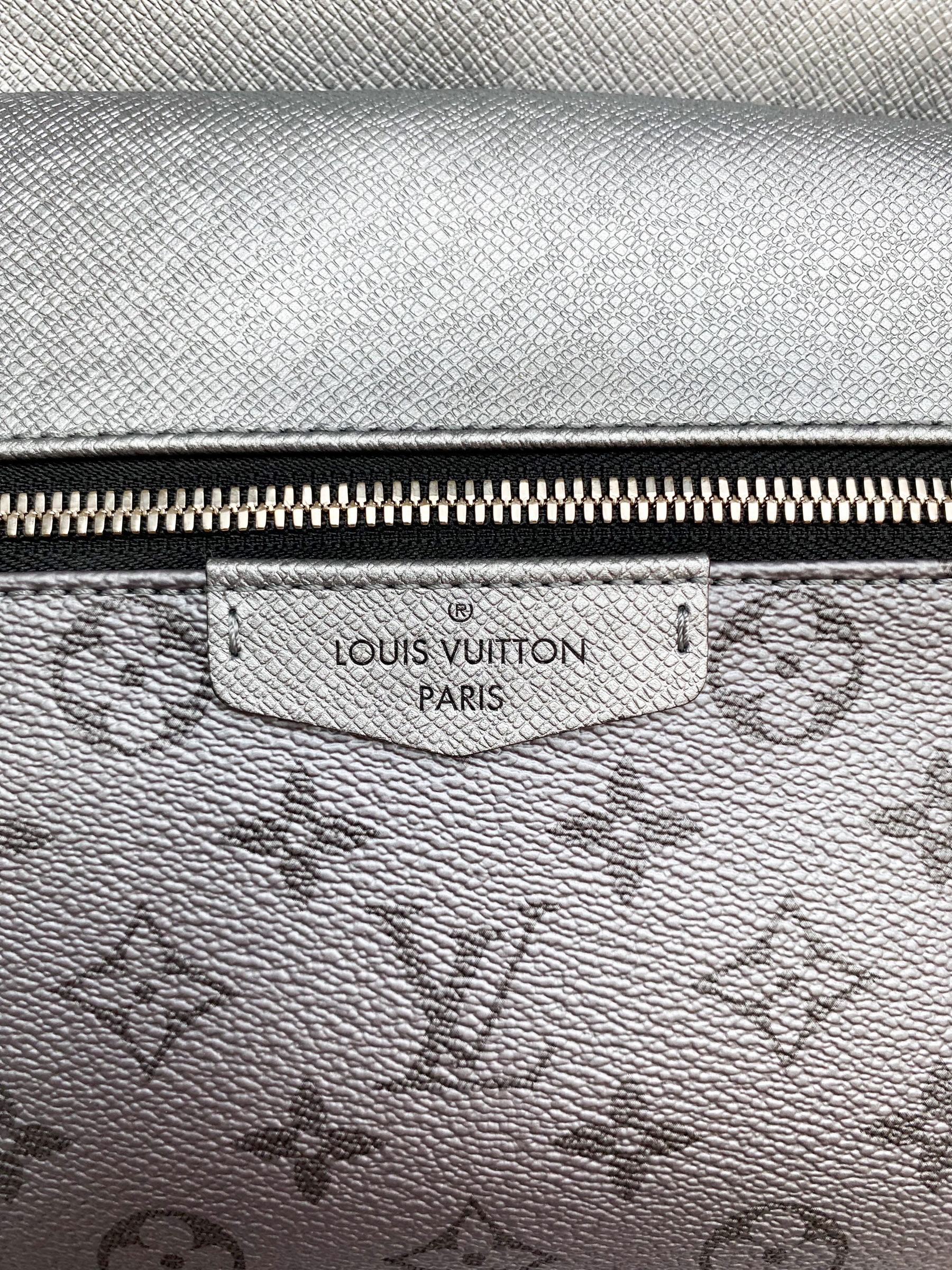 Louis Vuitton Silver Titanium Monogram Backpack – Savonches