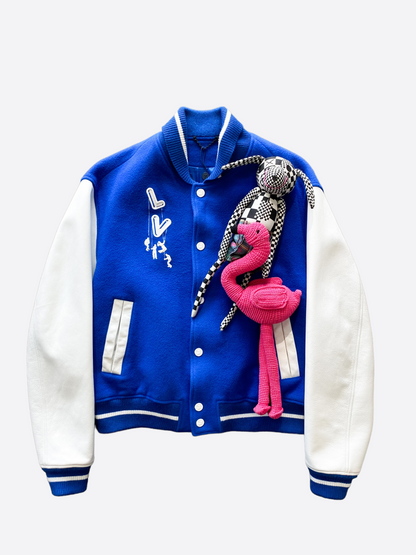 Louis Vuitton Blue & White Puppet Varsity Jacket