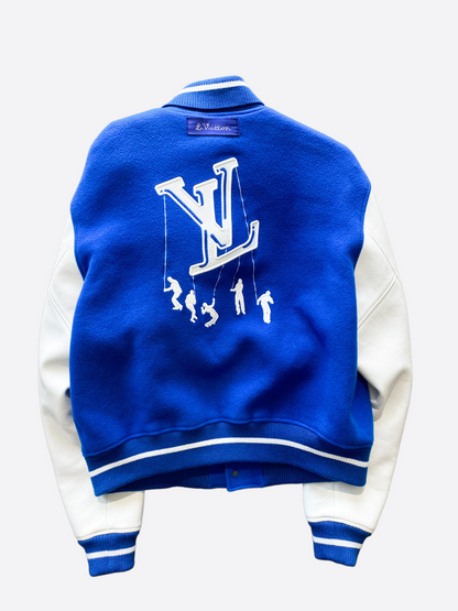 Louis Vuitton Blue & White Puppet Varsity Jacket