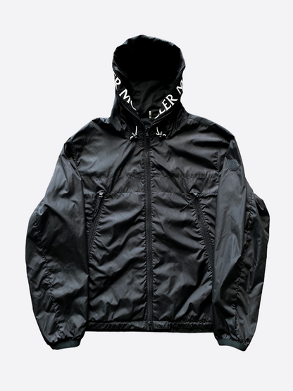 Moncler Black Massereau Logo Trim Windbreaker Savonches
