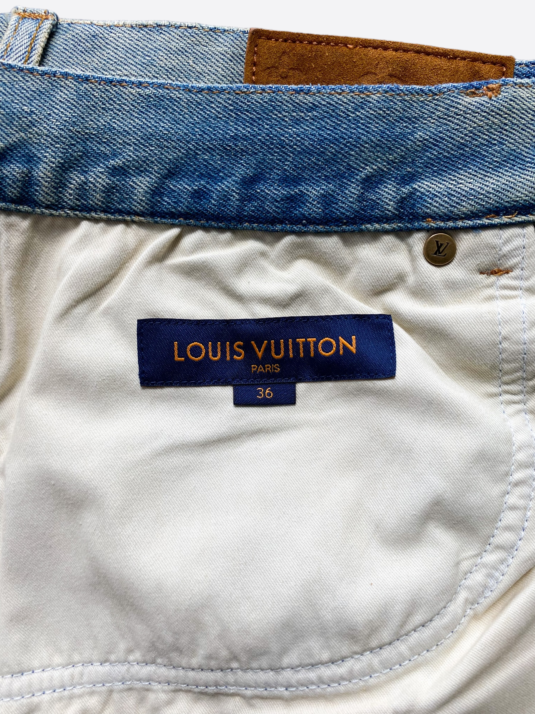 Louis Vuitton 'Purist vs. Tourist' Straight-Leg Jeans - Blue, 14