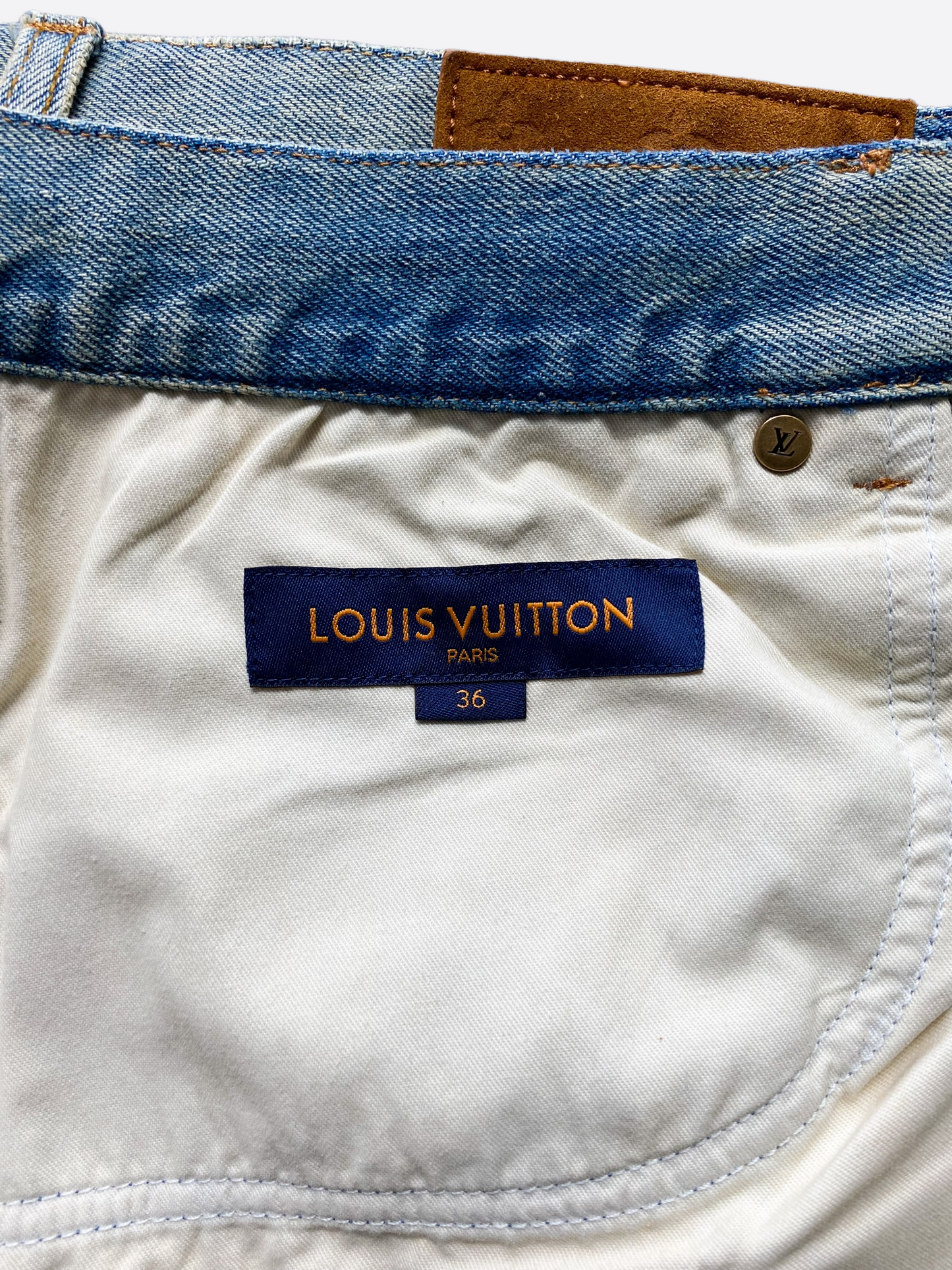 Louis Vuitton FW21 Tourist vs. Purist Embroidered Jeans Sz28