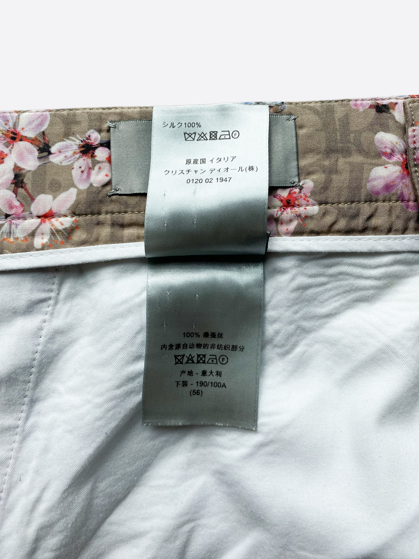 Dior Sorayama Brown Oblique Silk Shorts