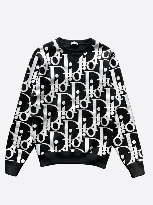 Dior Oblique Black Reflective Wool Sweater