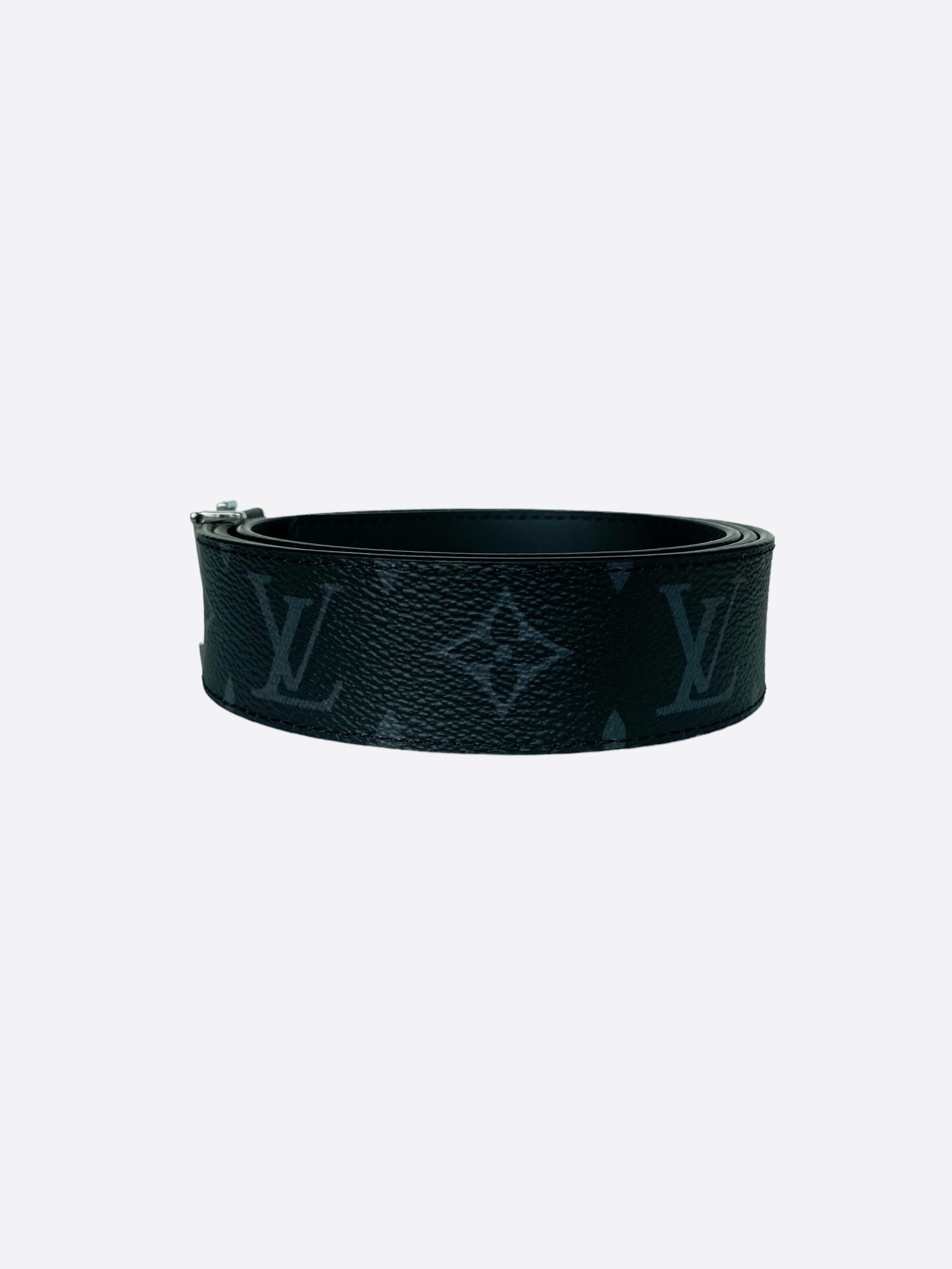 Louis Vuitton LV Initiales Belt Monogram Logo Story 40MM White in Canvas/Calfskin  with Silver-tone - US