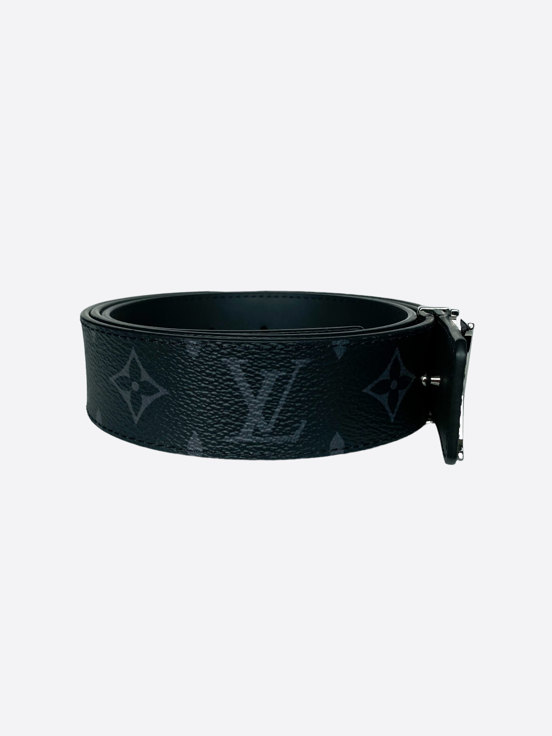 LOUIS VUITTON PVC Monogram 40mm LV Initiales Reversible Belt 100 40  Iridescent Prism 900558