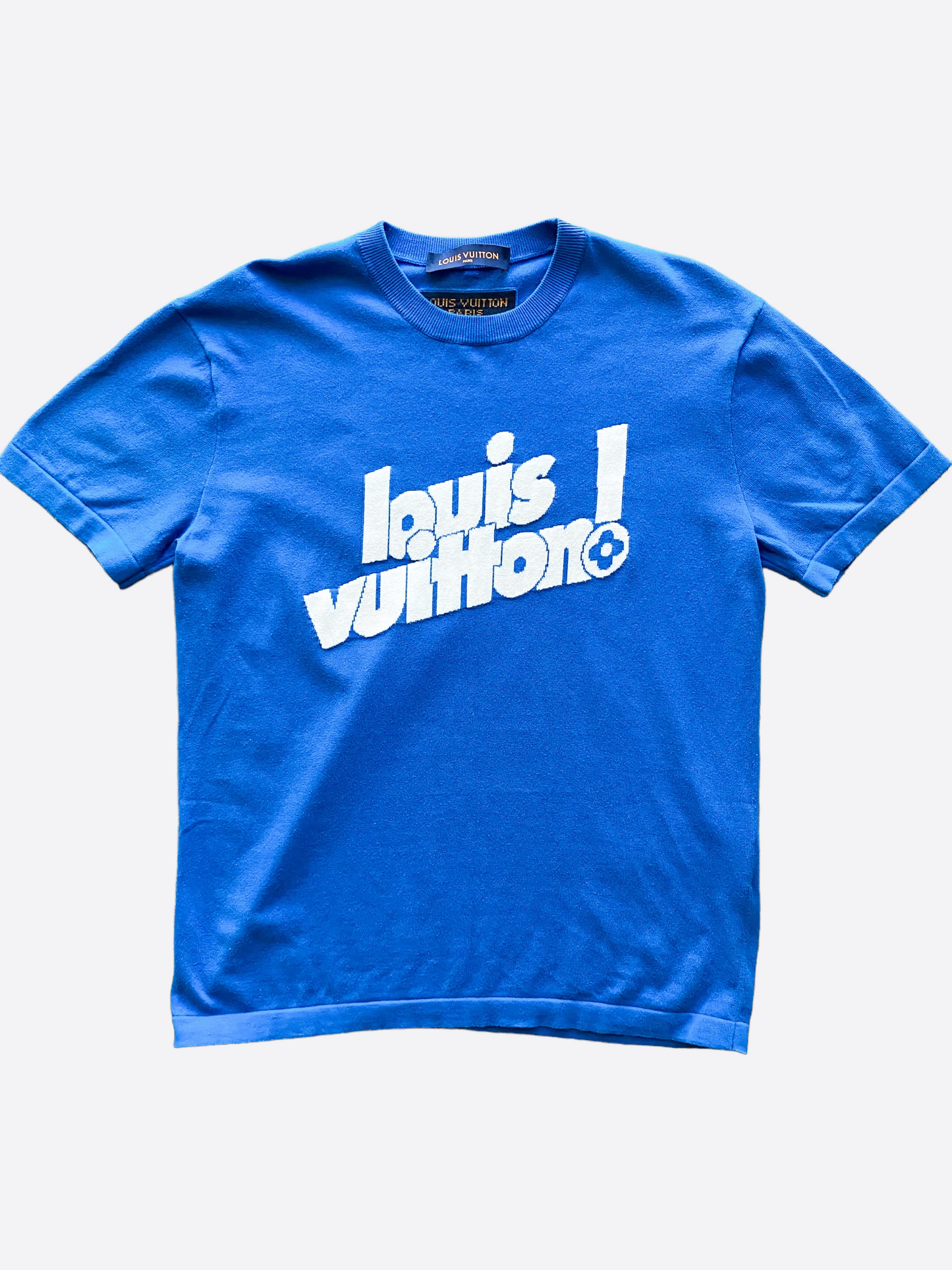 Louis Vuitton Everyday LV Logo T-Shirt Blue Large for Sale in