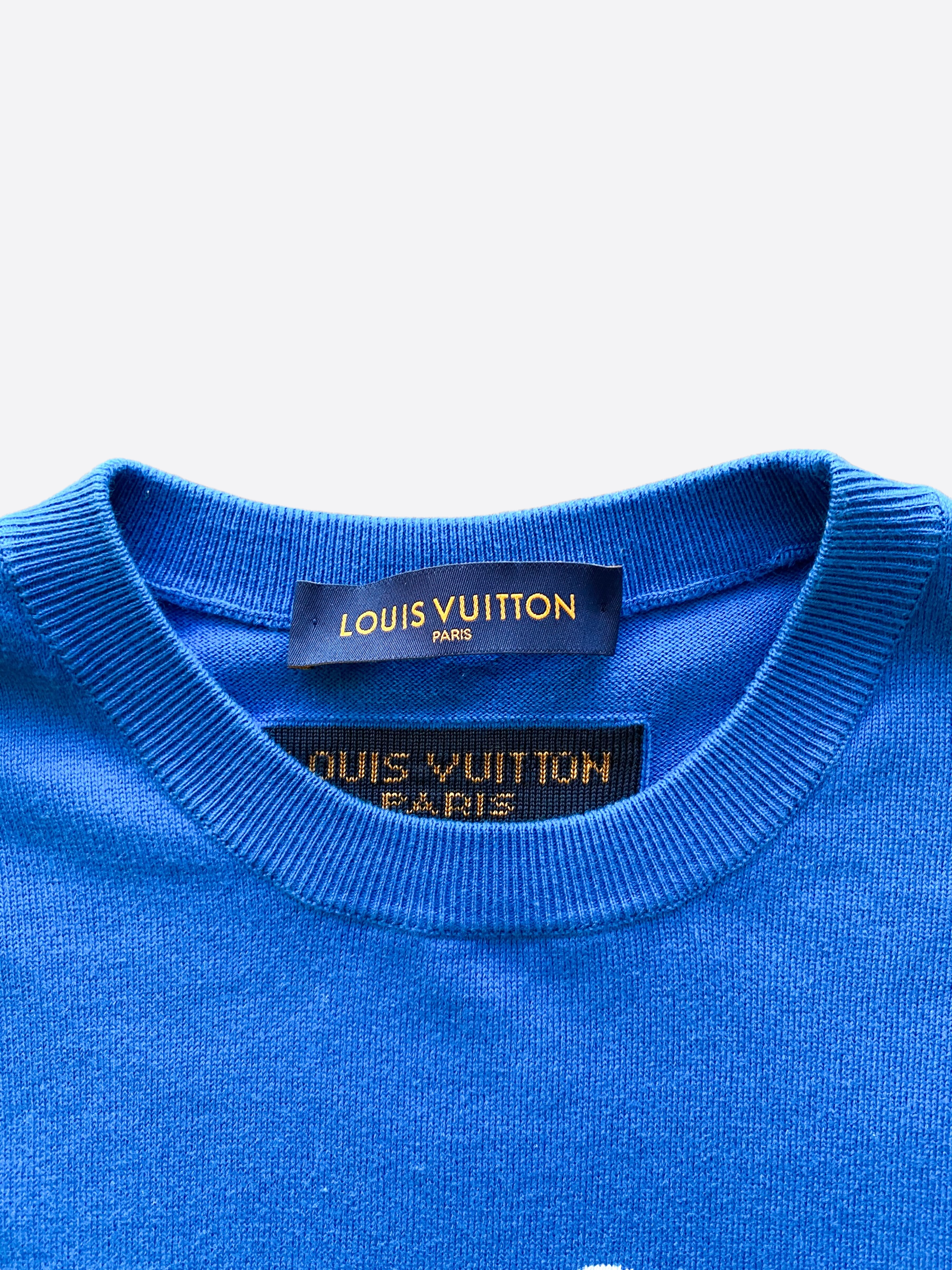 Louis Vuitton Blue Flag Print Sweatshirt XL Louis Vuitton