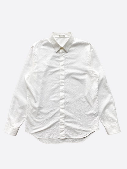 Dior White Mini Oblique Button Up Shirt