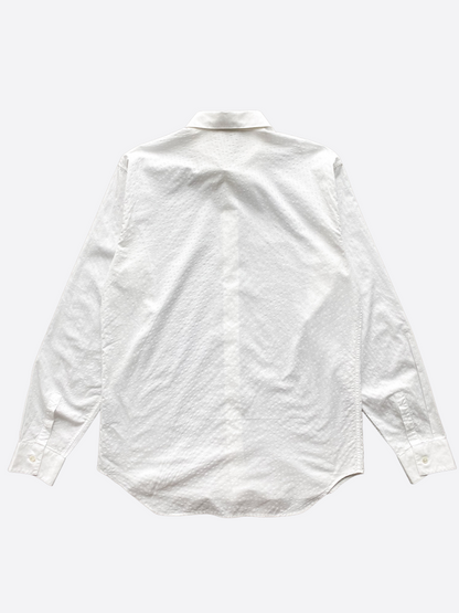 Dior White Mini Oblique Button Up Shirt