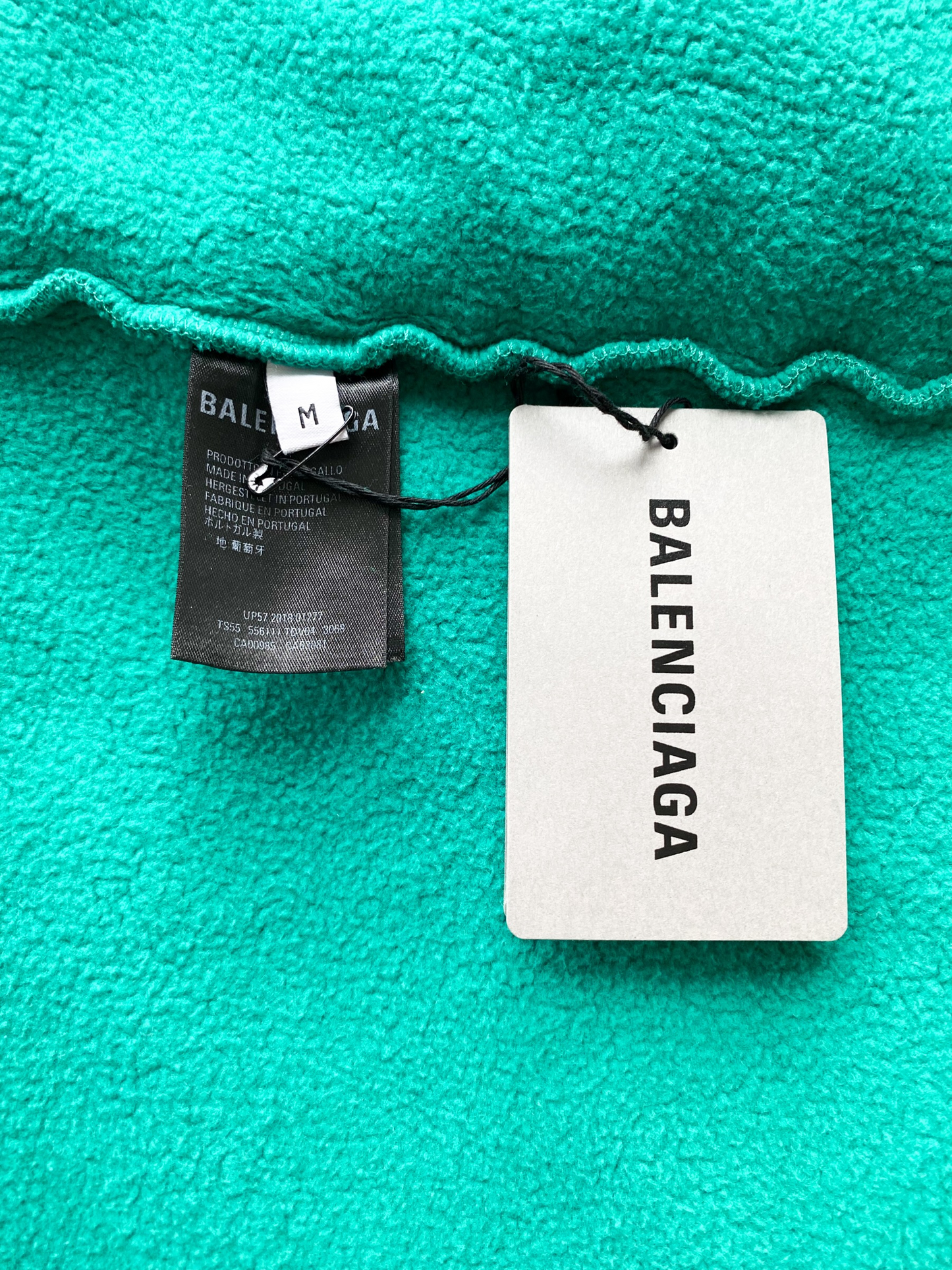 Balenciaga Teal Logo Oversized Hoodie