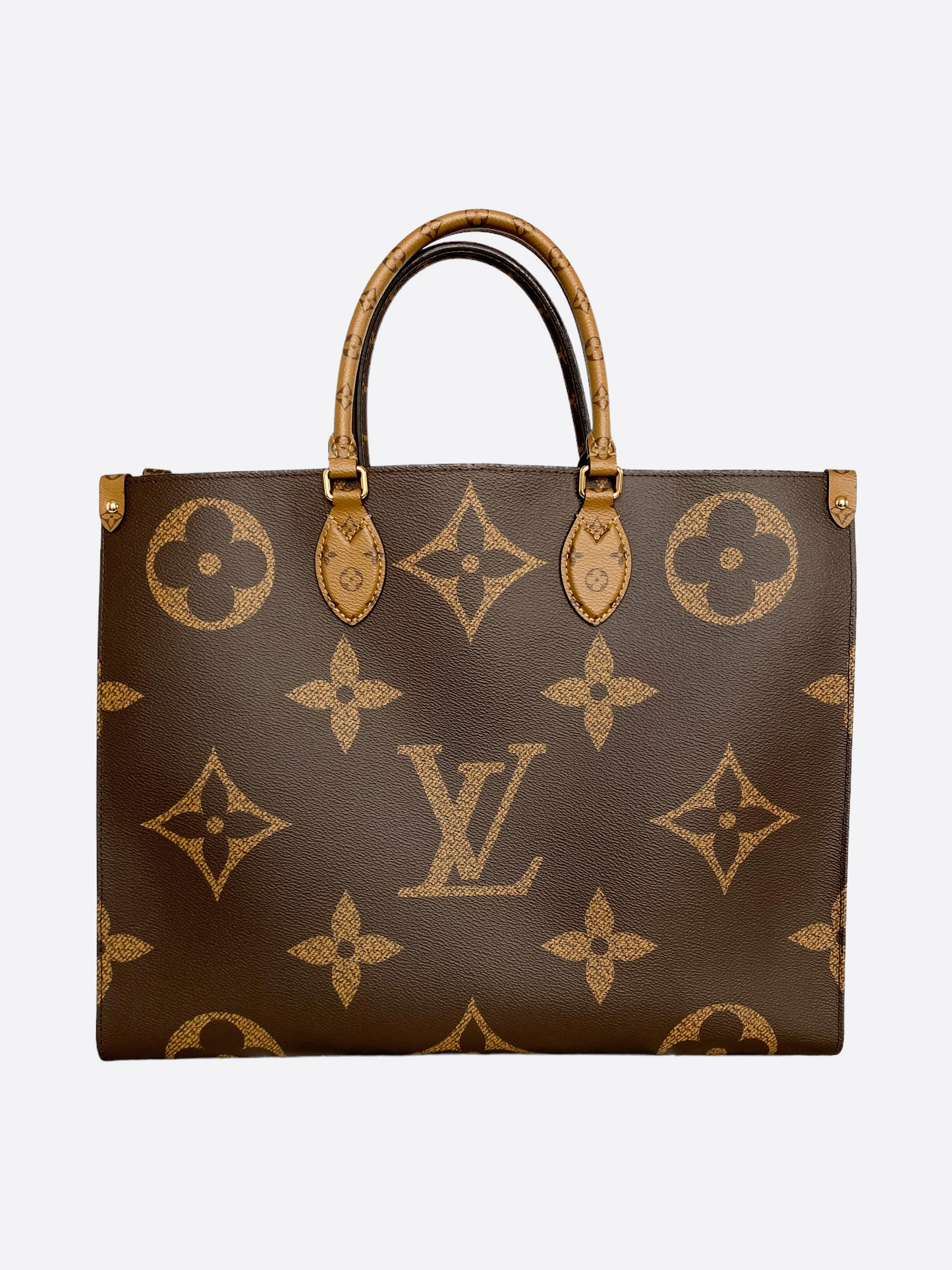 Louis Vuitton Brown Reverse Monogram On The Go Tote