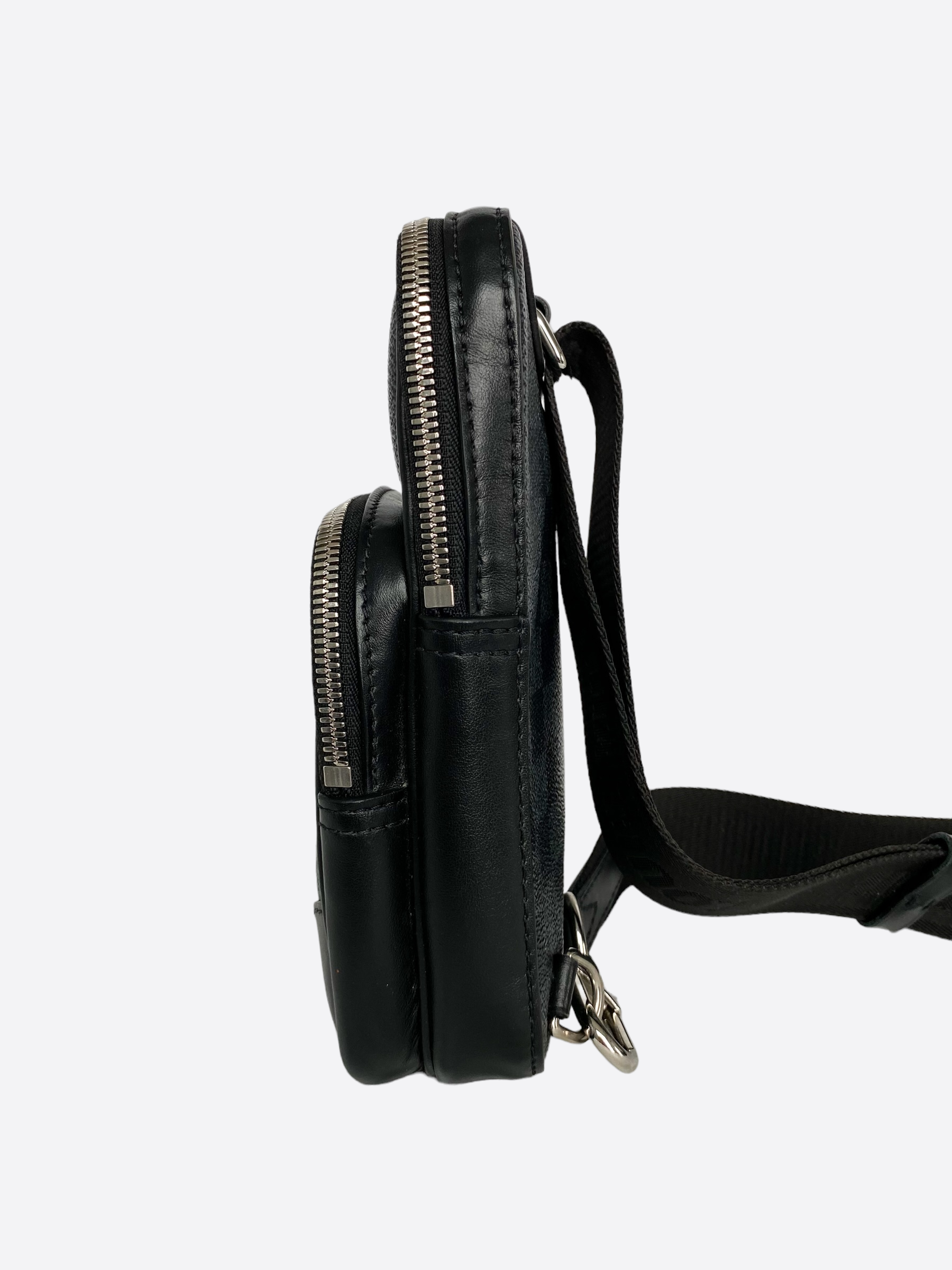 Louis Vuitton, Bags, Louis Vuitton Black Leather  3d Graphic Sling  Bag