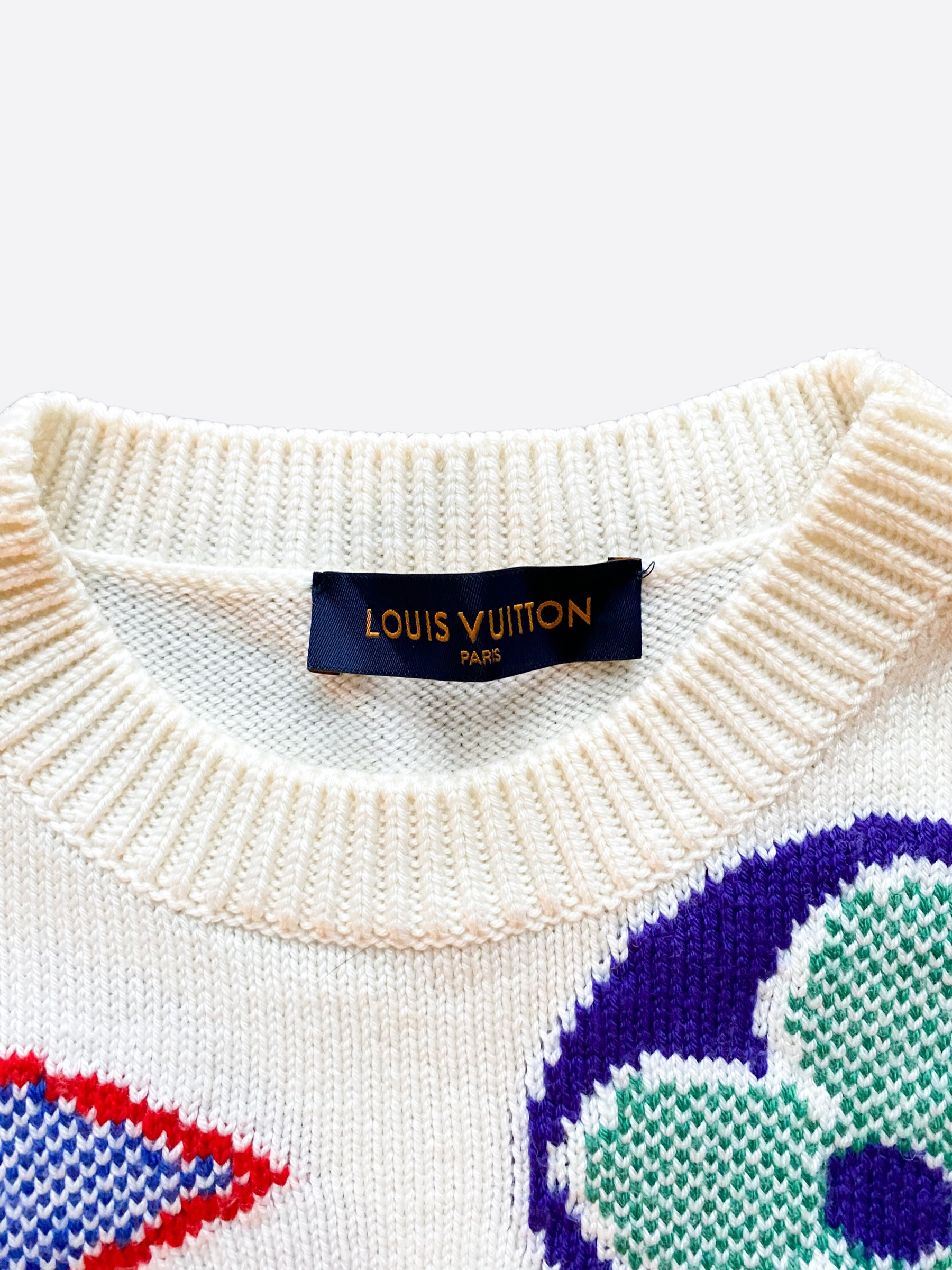 Louis Vuitton Multicolor Flower Monogram Knit Sweater Savonches