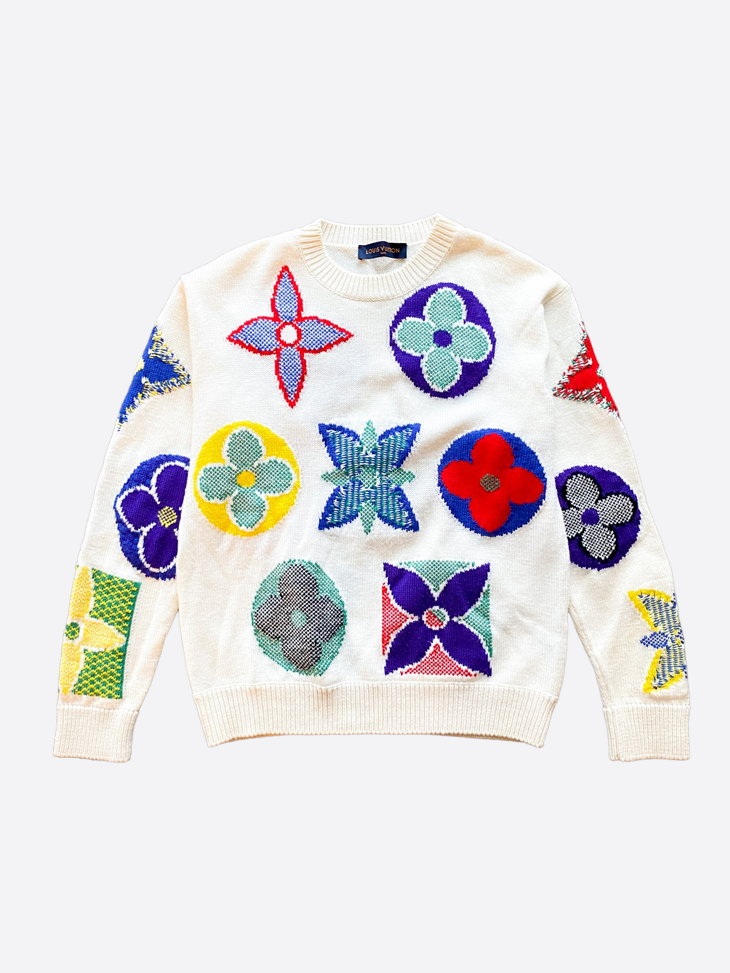 Louis Vuitton Multicolor Distorted Giant Damier Sweater