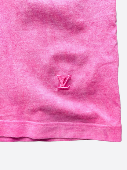 Louis Vuitton Pink Tie-Dye Logo Tee