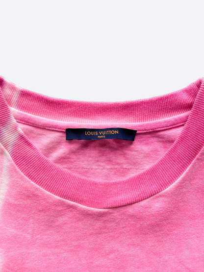 Louis Vuitton Pink Tie-Dye Logo Tee