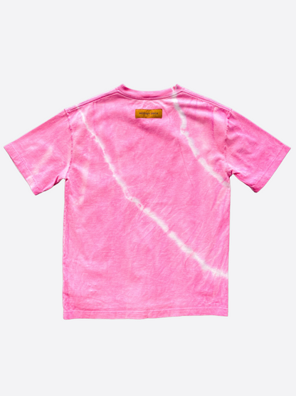 Louis Vuitton Pink Tie-Dye Logo Tee