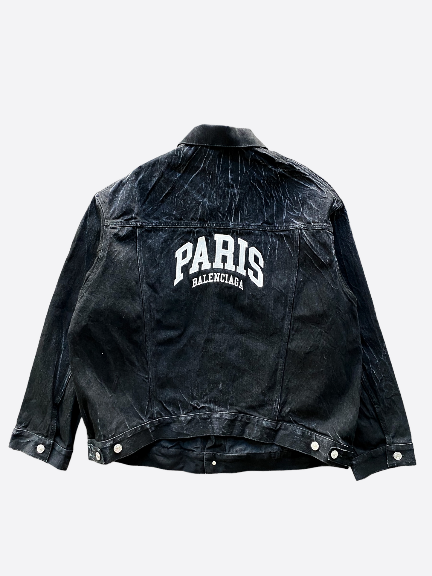 Balenciaga Paris Embroidered Denim Jacket – Savonches Balenciaga Paris Embroidered Denim Jacket – Savonches