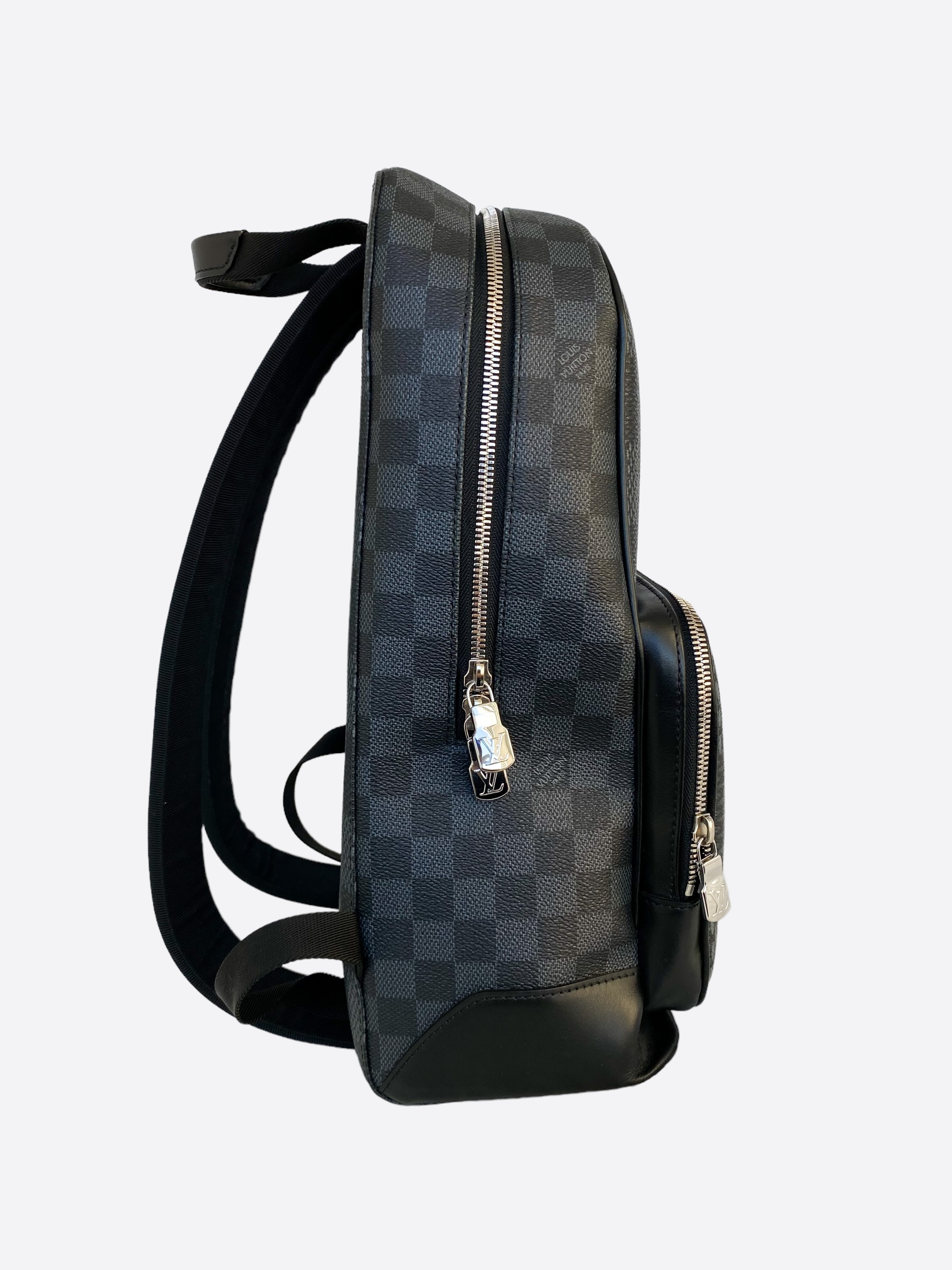 LV LV Unisex Campus Backpack Navy Blue Damier Graphite 3D Coated Canvas in  2023