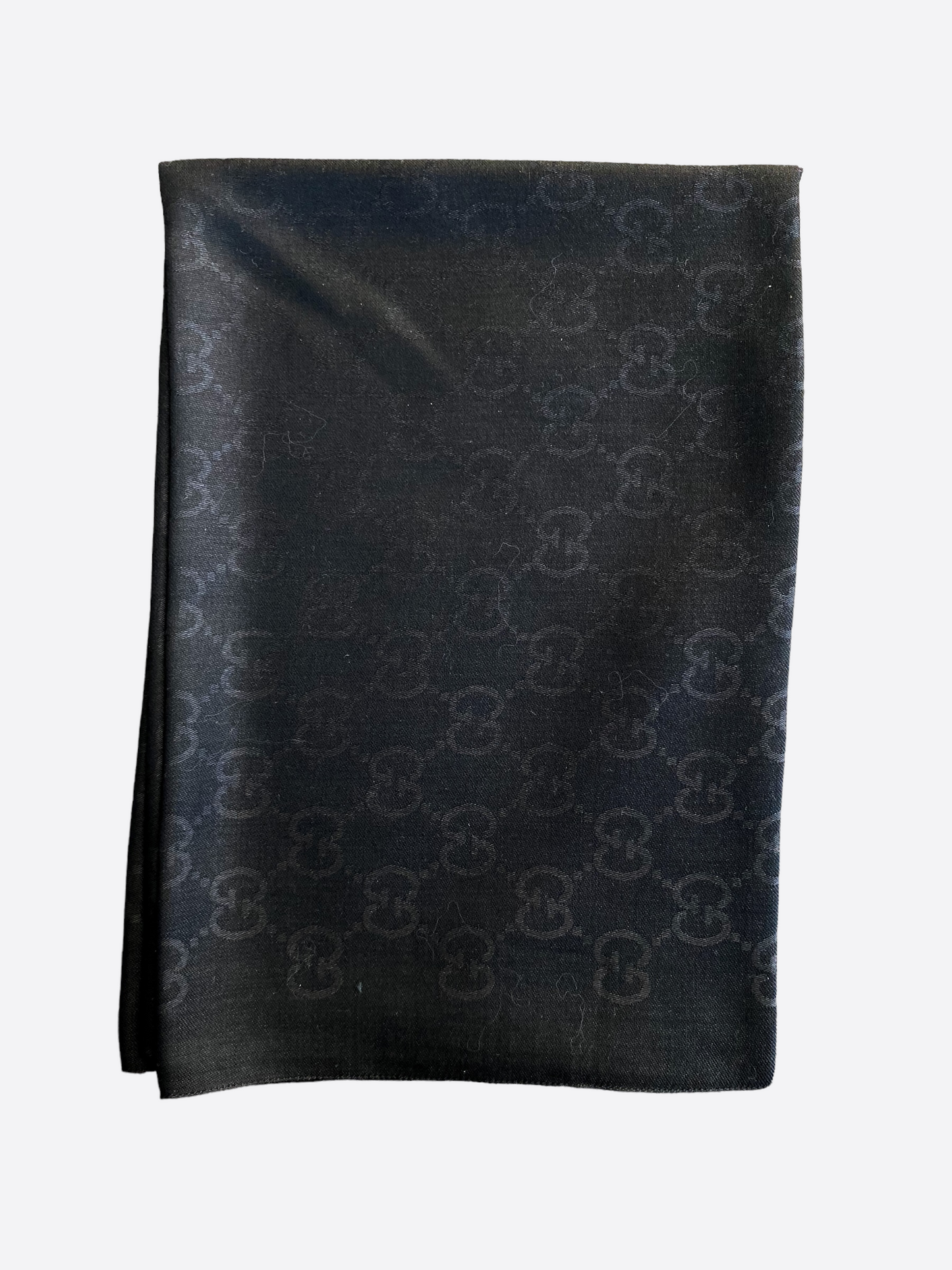 Gucci GG Monogram Black Scarf