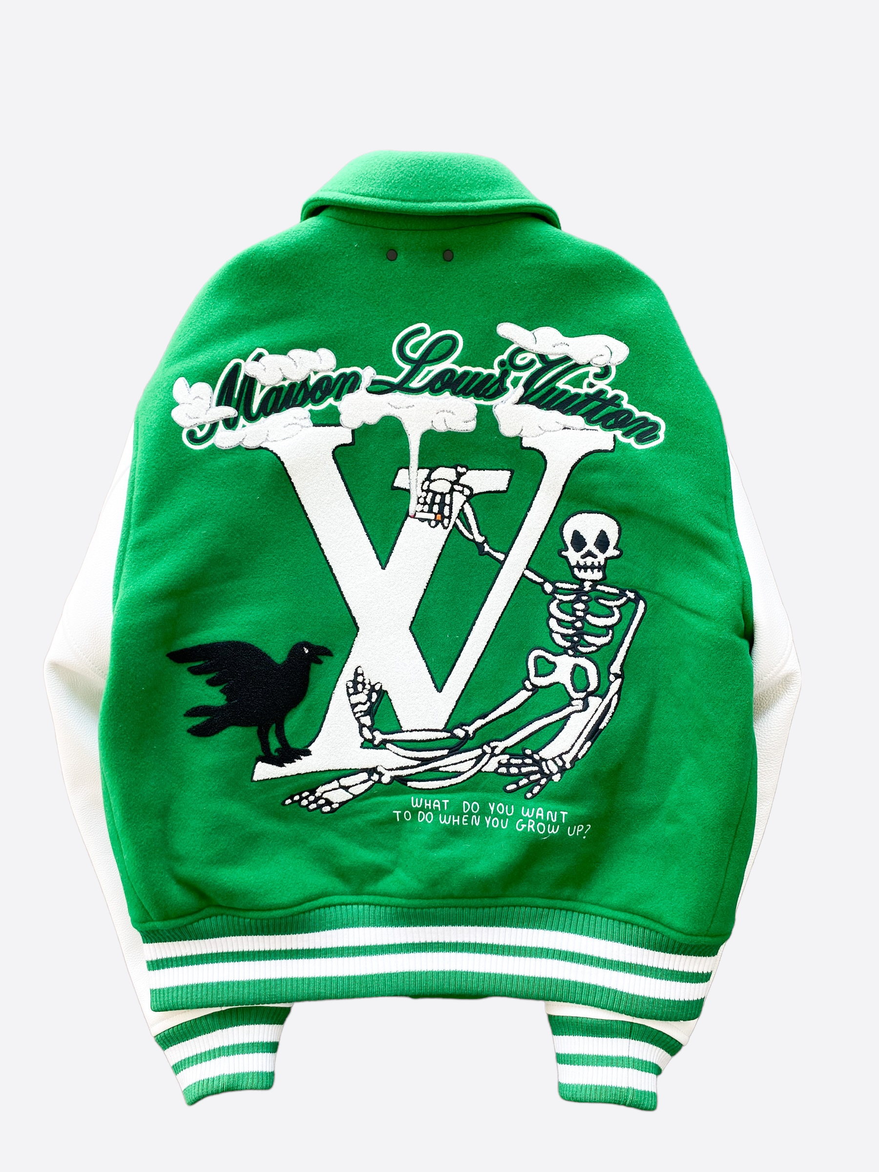 Jacket Makers Green/Red Louis Vuitton Varsity Jacket