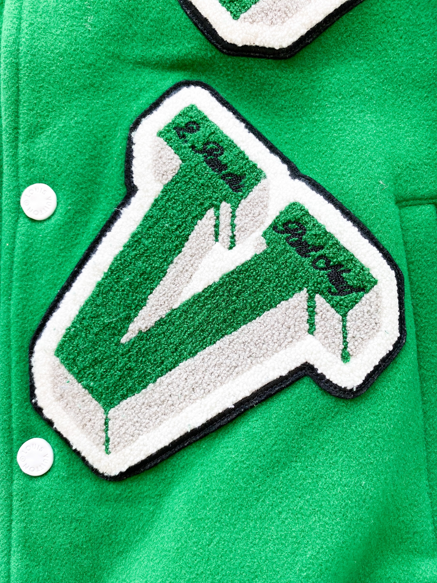 louis vuitton varsity jacket green