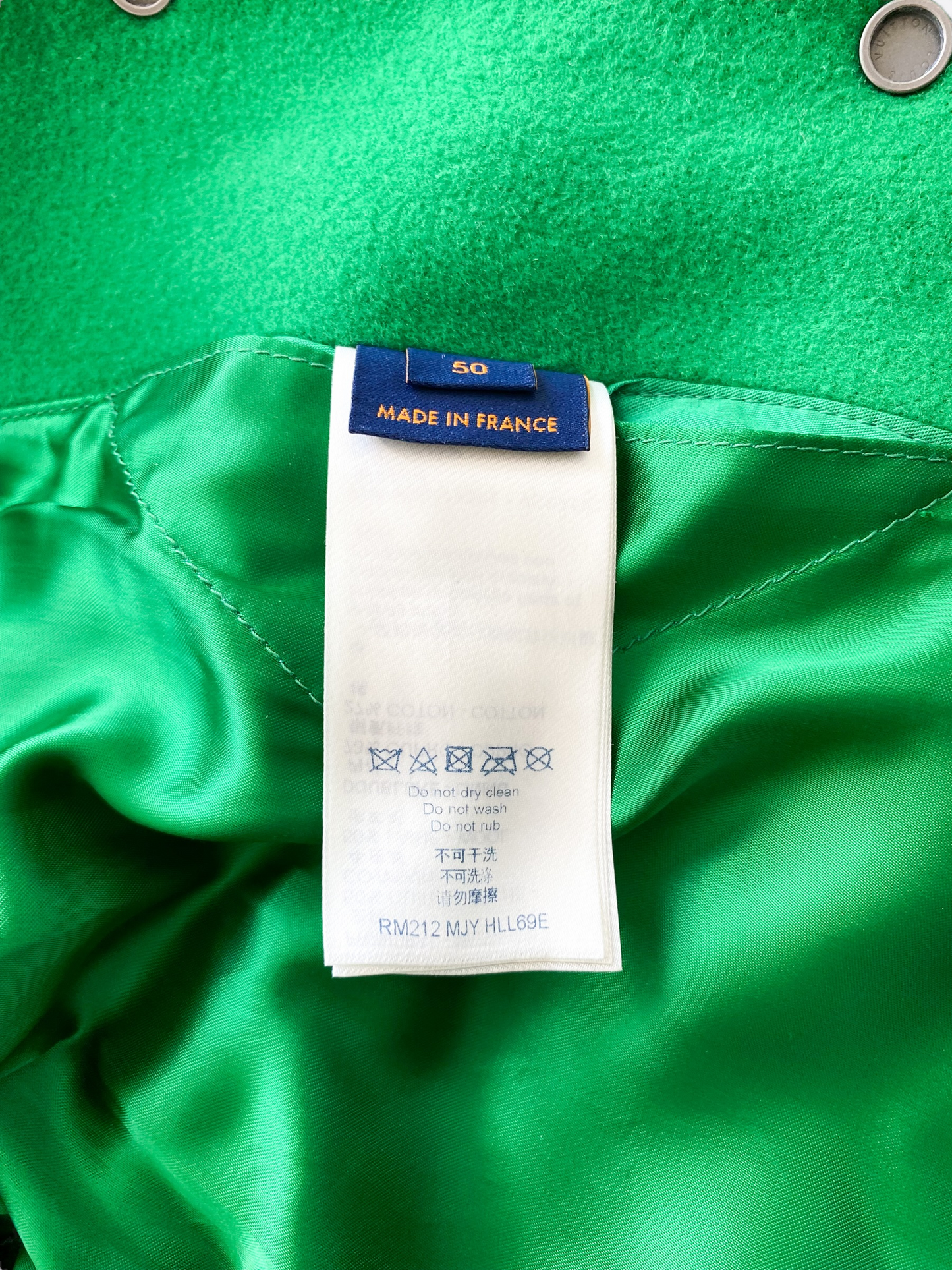 Louis Vuitton Green & White Varsity Leather Jacket – Savonches