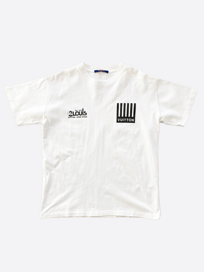 Louis Vuitton White Barcode Logo Tee