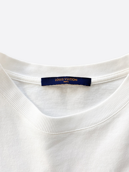 Louis Vuitton White Barcode Logo Tee