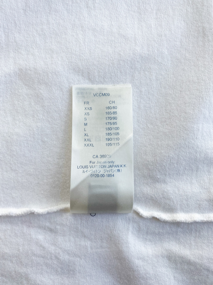 Louis Vuitton White Barcode Logo Tee