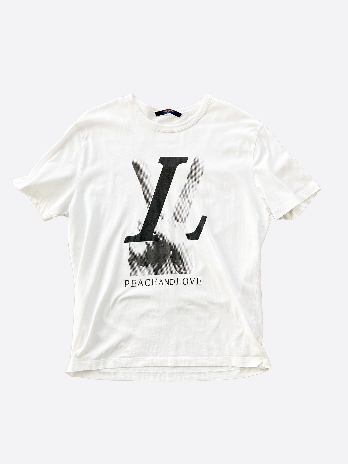 Louis Vuitton  #38658 Black White For Men Xxl Peace & Love Tee