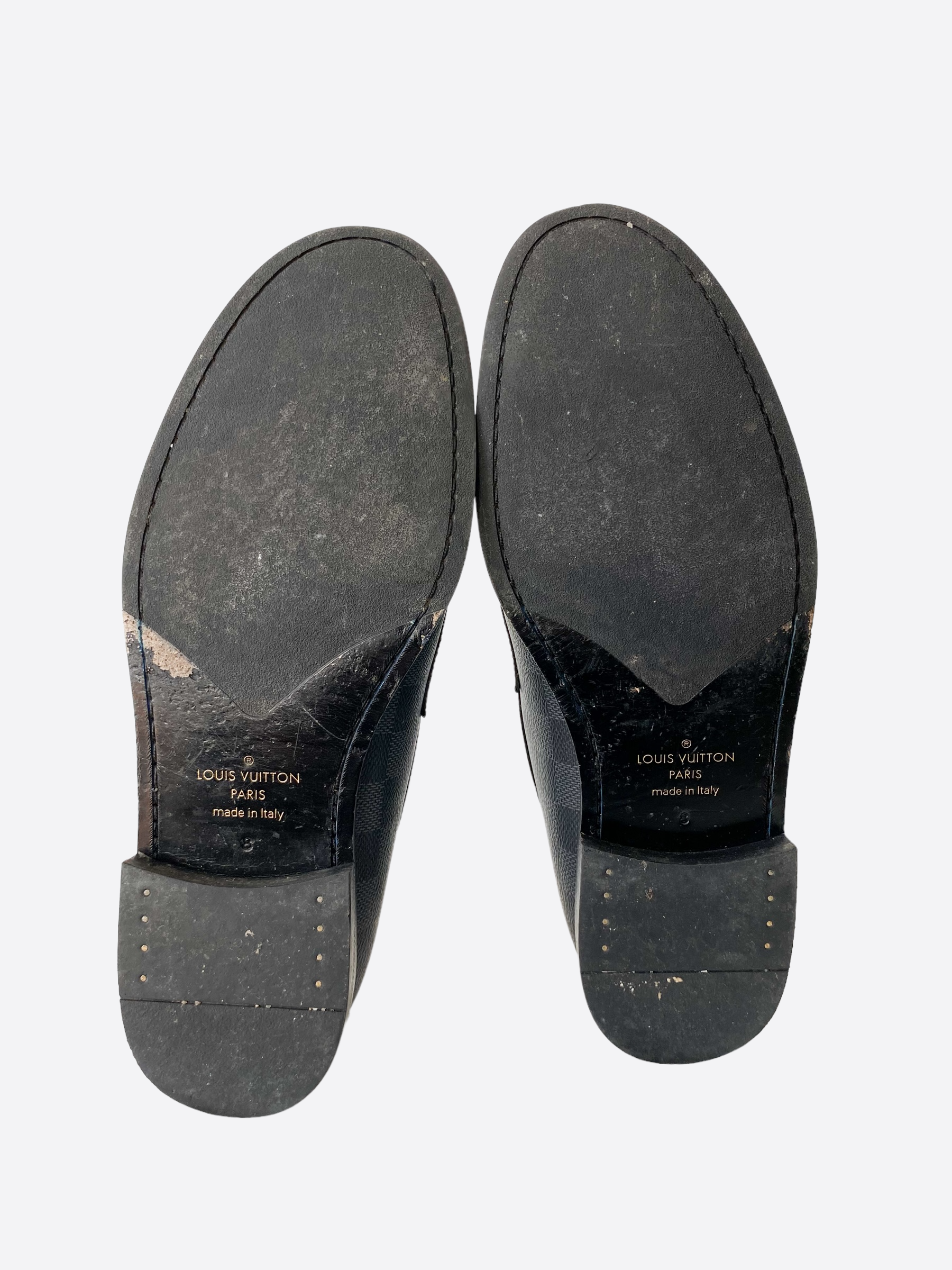 RETAG Louis Vuitton Damier Logo Loafers