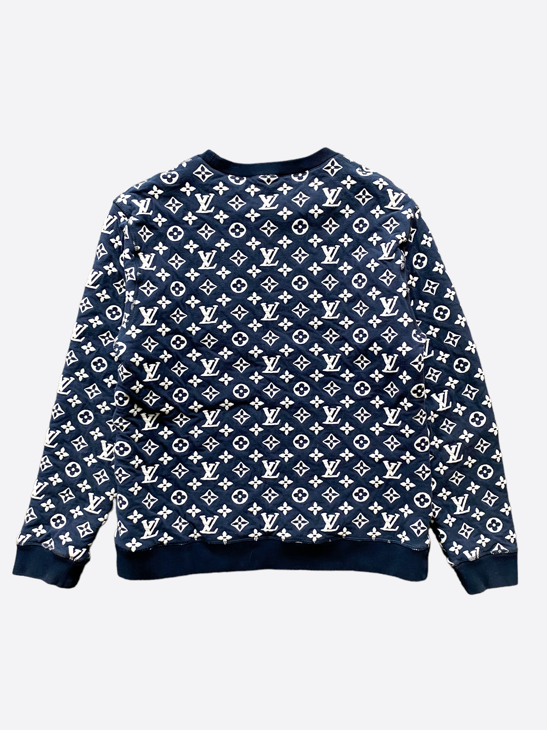 Louis Vuitton 2021 LV Monogram Pullover - Blue Sweaters, Clothing