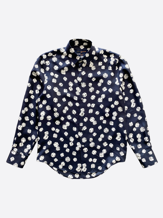 Louis Vuitton Dice Monogram Silk Button Up Shirt