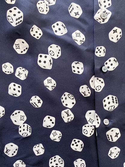 Louis Vuitton Dice Monogram Silk Button Up Shirt