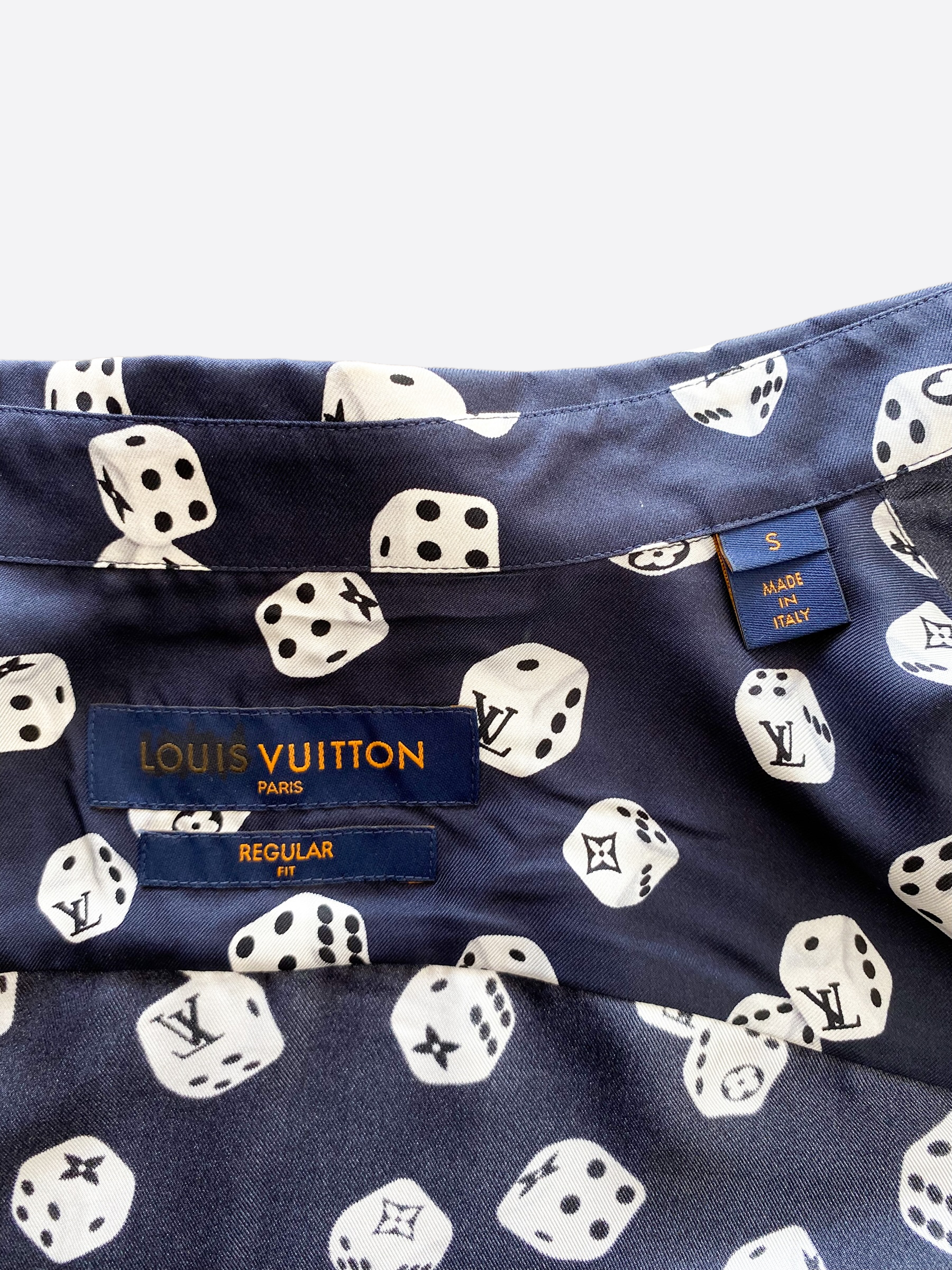 Louis Vuitton FW18 Dice Silk Short Sleeve Shirt