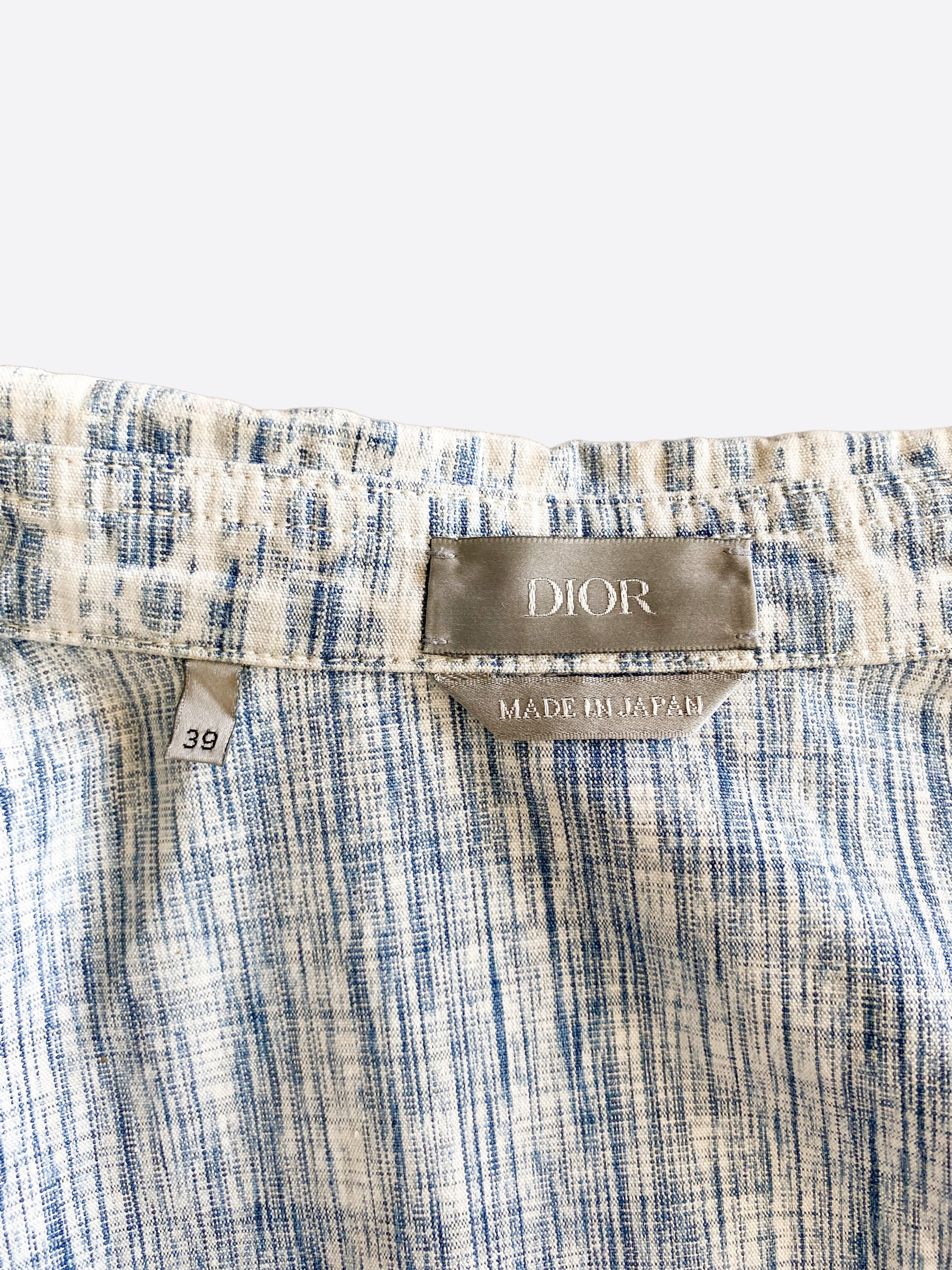Dior Oblique Blue Monogram Button Up Shirt