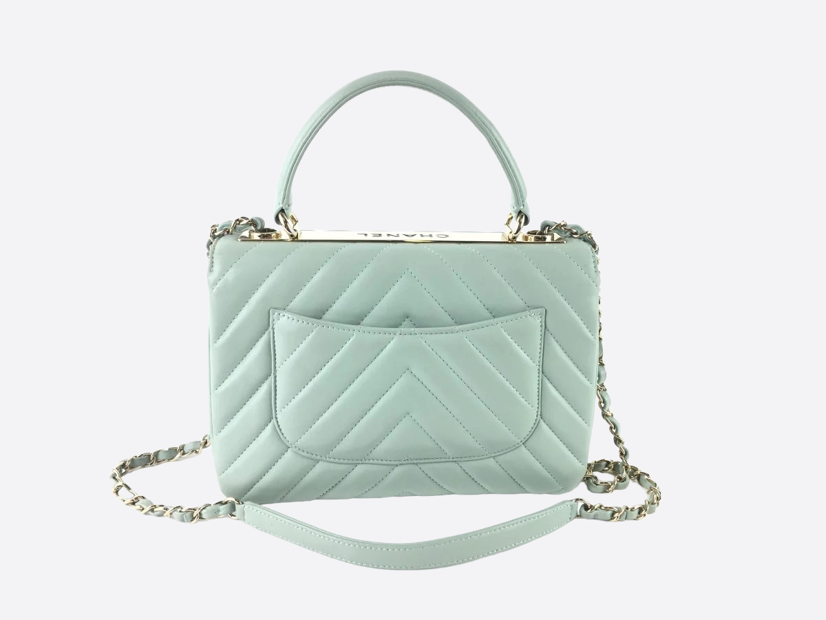 Chanel Mint Lambskin Small Trendy CC Bag – Savonches