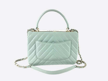 Chanel Mint Lambskin Small Trendy CC Bag